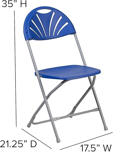 Miniatura 84 de Flash Furniture HERCULES Series - Silla plegable con respaldo de plástico de carbón de 650 libras, 8 unidades Carbón vegetal,Negro