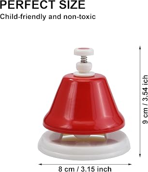 8-Note Colorful Hand Bell Handbells Set Musical Instrument Toy for Kids Children