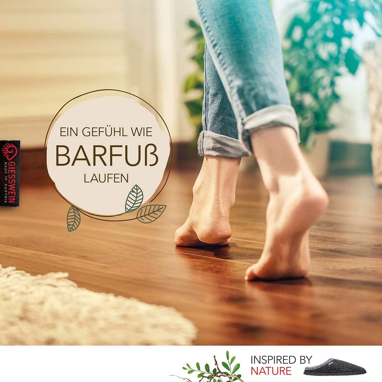 Giesswein Hausschuhe Dannheim - Warme Filz-Pantoffeln für Damen & Herren, Rutschfeste Pantoletten, Unisex Slippers aus Wolle‌