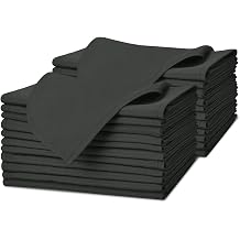 Avalon Kitchen Grey Cloth Napkins Bulk Pack of 24 - 100% Polyester Dinner Linen Napkins Cloth Washable & Reusable - Durable with Hemmed Edges - Ideal for Parties and Weddings 17x17 Inches