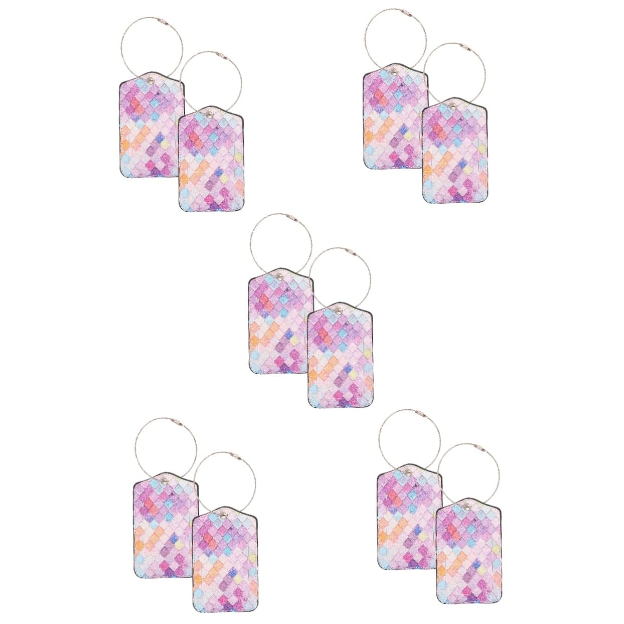 BESPORTBLE 5 Series Cinta Identificadora De Maleta Etiqueta De Equipaje Facturado Etiquetas De Equipaje De Viaje Etiqueta De Maleta De Viaje Etiqueta De La Bolsa 2 Piezas X 5