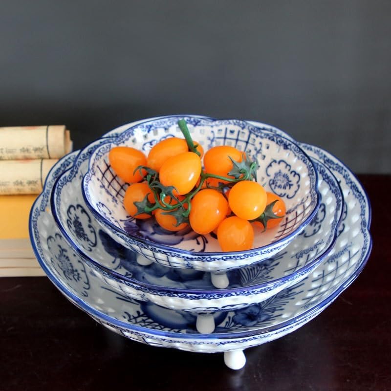 フルーツボウル 中国のレトロなセラミックキャンディフルーツプレートクリエイティブホームリビングルームコーヒーテーブルシンプルな装飾品