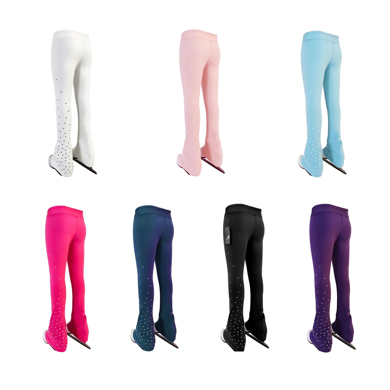 LIUHUO - Pantalones de Patinaje artístico para niñas, Transpirables, para Practicar la Cintura elástica cómoda