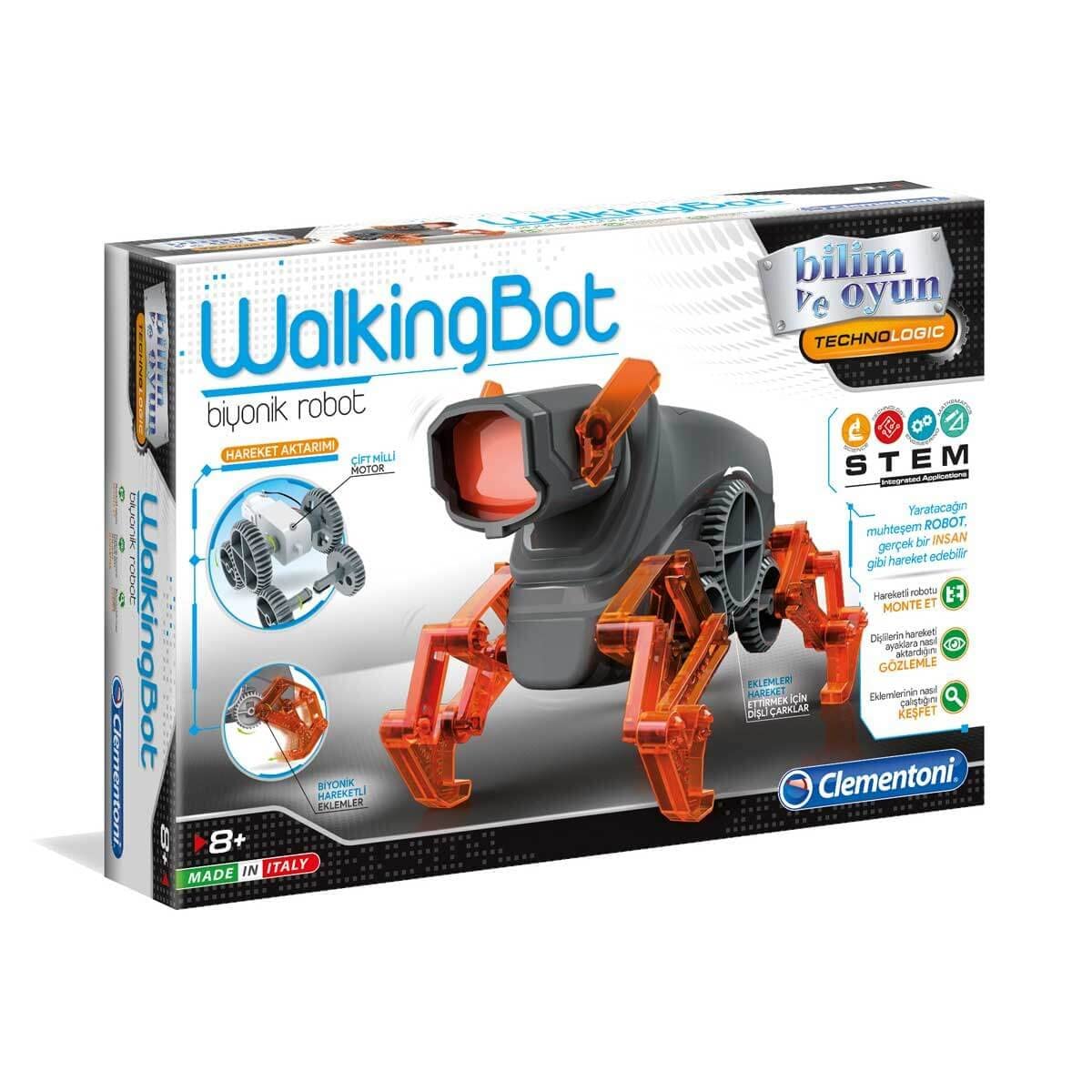 Clementoni - 6441 - Laboratorium Robotyczne - Walkingbot, 40 sztuk, 27,6 x 6 x 18,8 cm