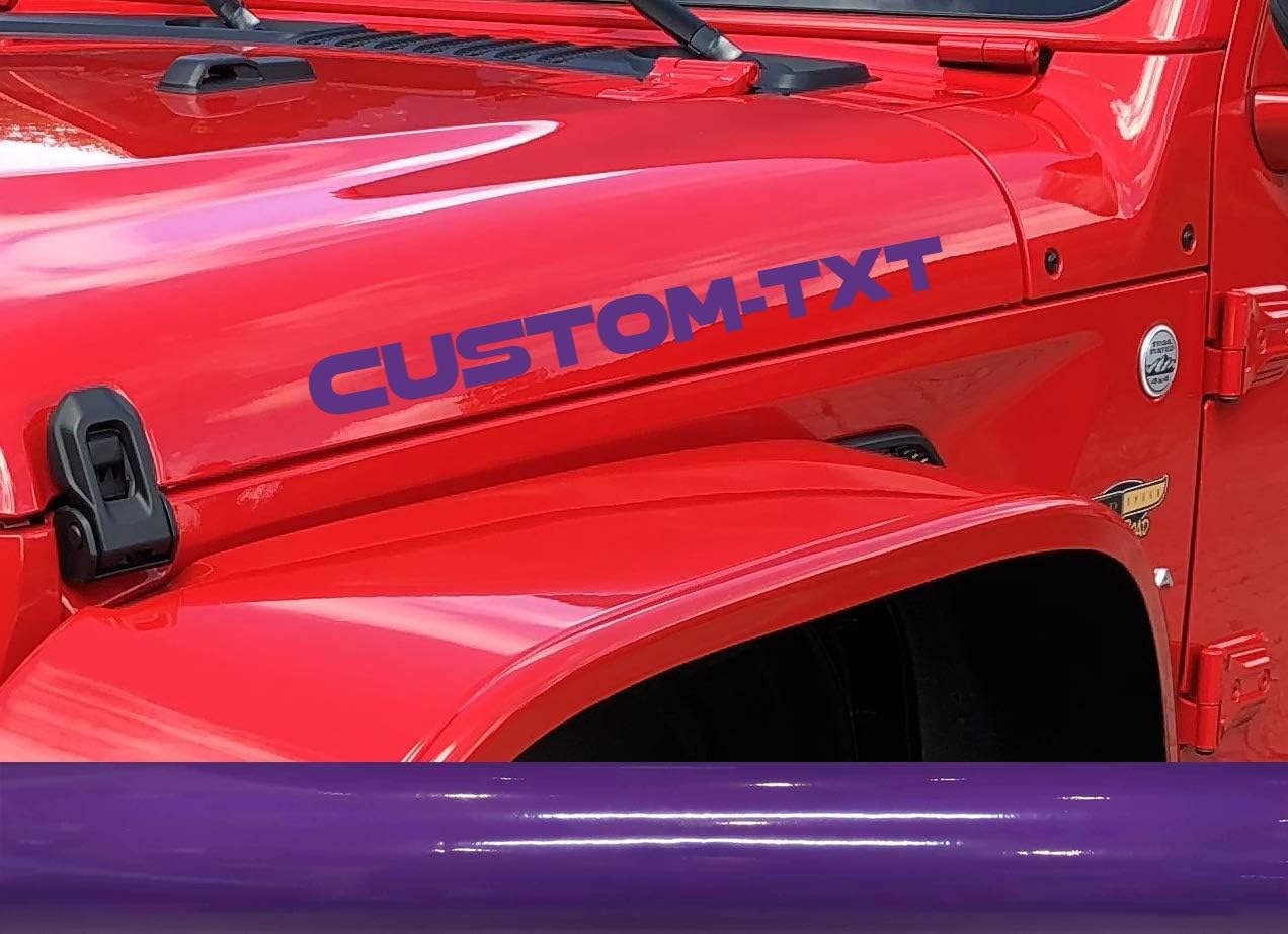 Jeep Wrangler Hood Decals Sticker Compatible with All Jeeps JK TJ YJ CJ Pair Set of 2 Purple