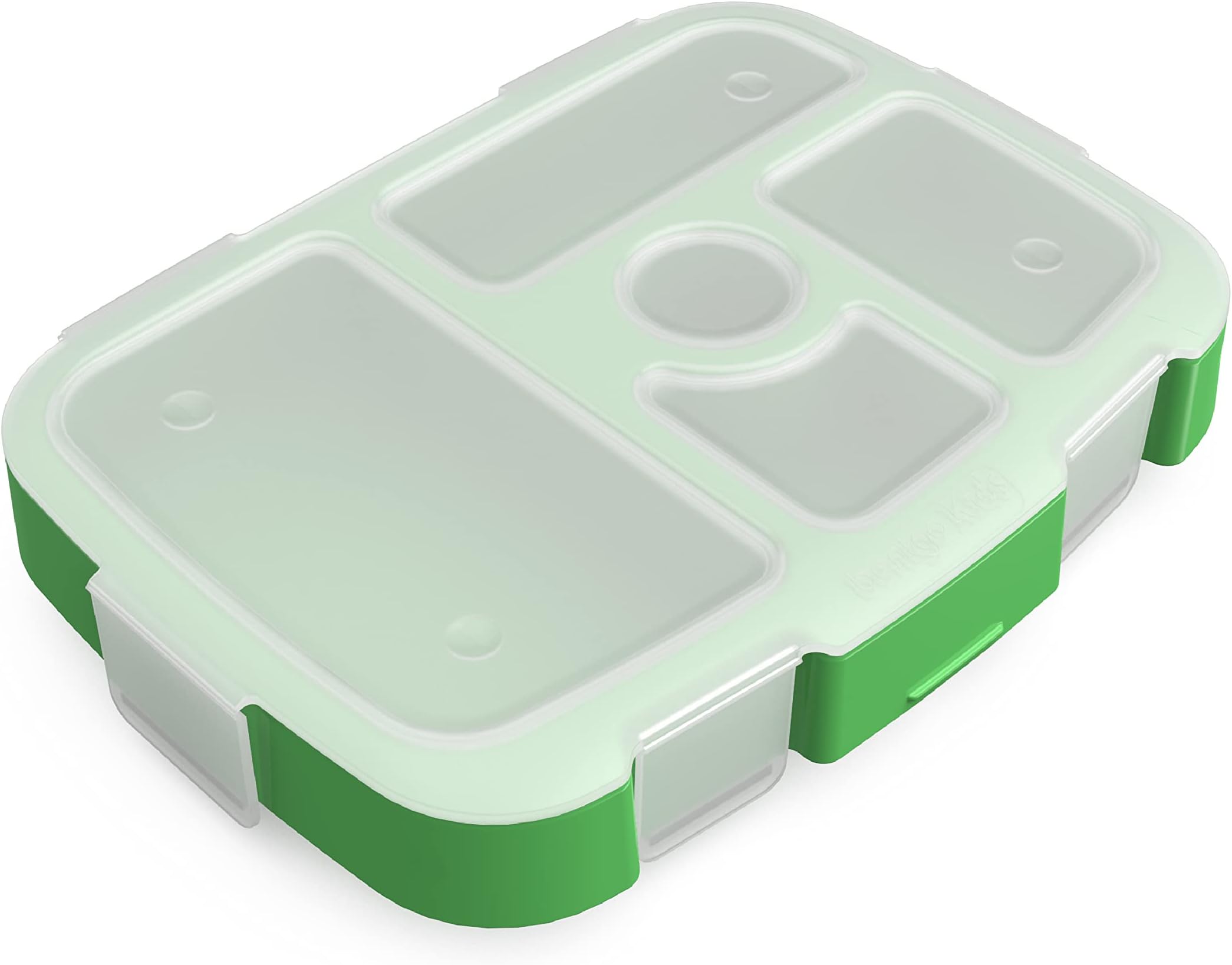 (Green) - Kids Tray (Green) with Transparent Cover for At-Home Meals, Lunch Meal Prep, and More