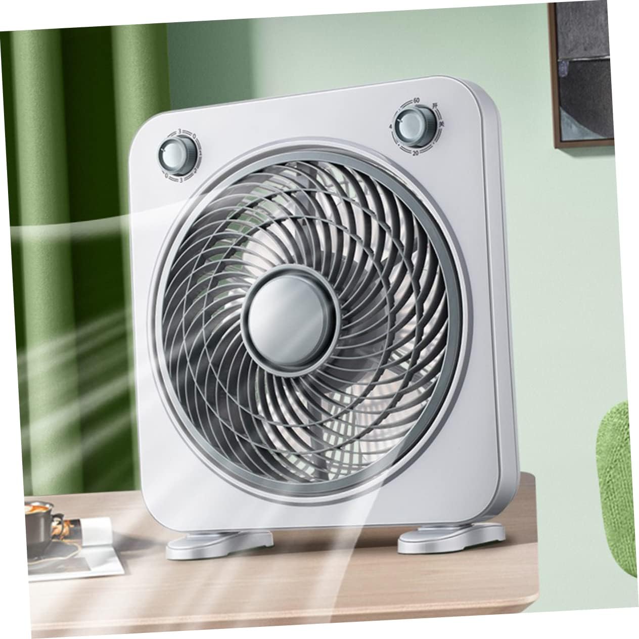 OUNONA 2pcs Replacement Fan Blades for Table Floor Wall Fans Plastic Quiet Operation Easy Install Suitable for Broken Worn Out Parts