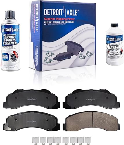 Miniatura 109 de Detroit Axle - Pastillas de freno para Chevy Trailblazer GMC Envoy Pastillas de freno de cerámica w/Hardware Buick Rainier Isuzu Ascender Olds