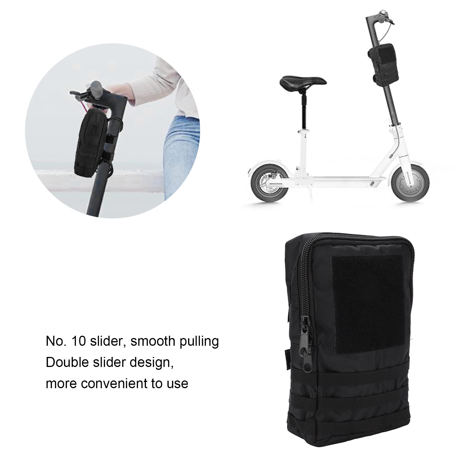 Lithium-Batterie-Aufbewahrungstasche, 1680D Oxford-Stoff, Stoßfeste Fahrradtasche mit Klettband für Elektroroller, wasserdichte, Tragbare Trage-Lenkertasche für Batteriereisen, Universell