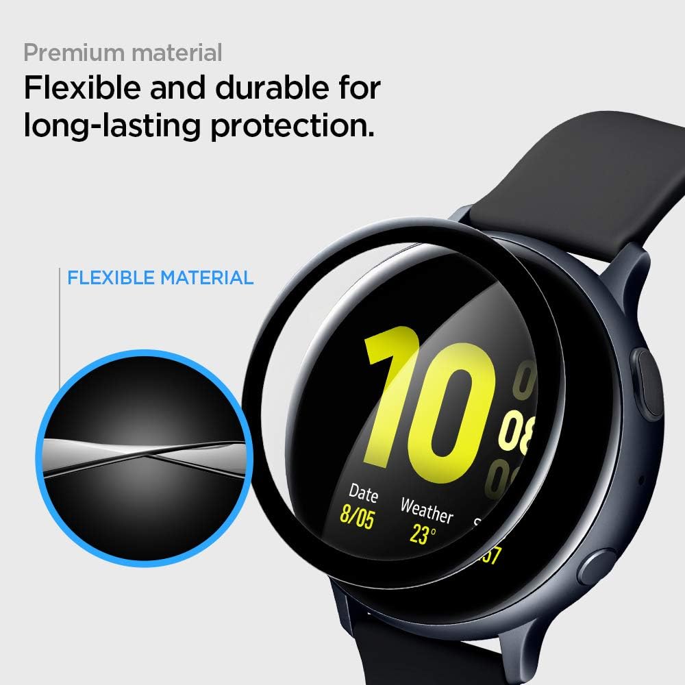 Spigen ProFlex EZ FIT Screen Protector Designed for Galaxy Watch Active 2 (44mm) - 2 Pack