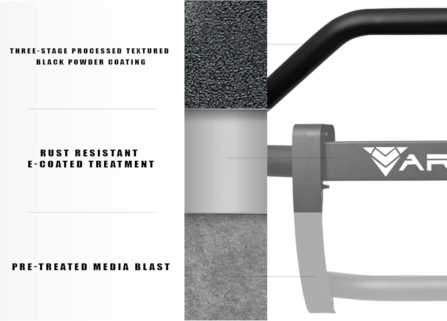 ARMORDILLO 8714188 AR Pre-Runner Style Modular Bumper Grille Guard - Matte Black Fits 2007-2013 GMC Sierra 1500