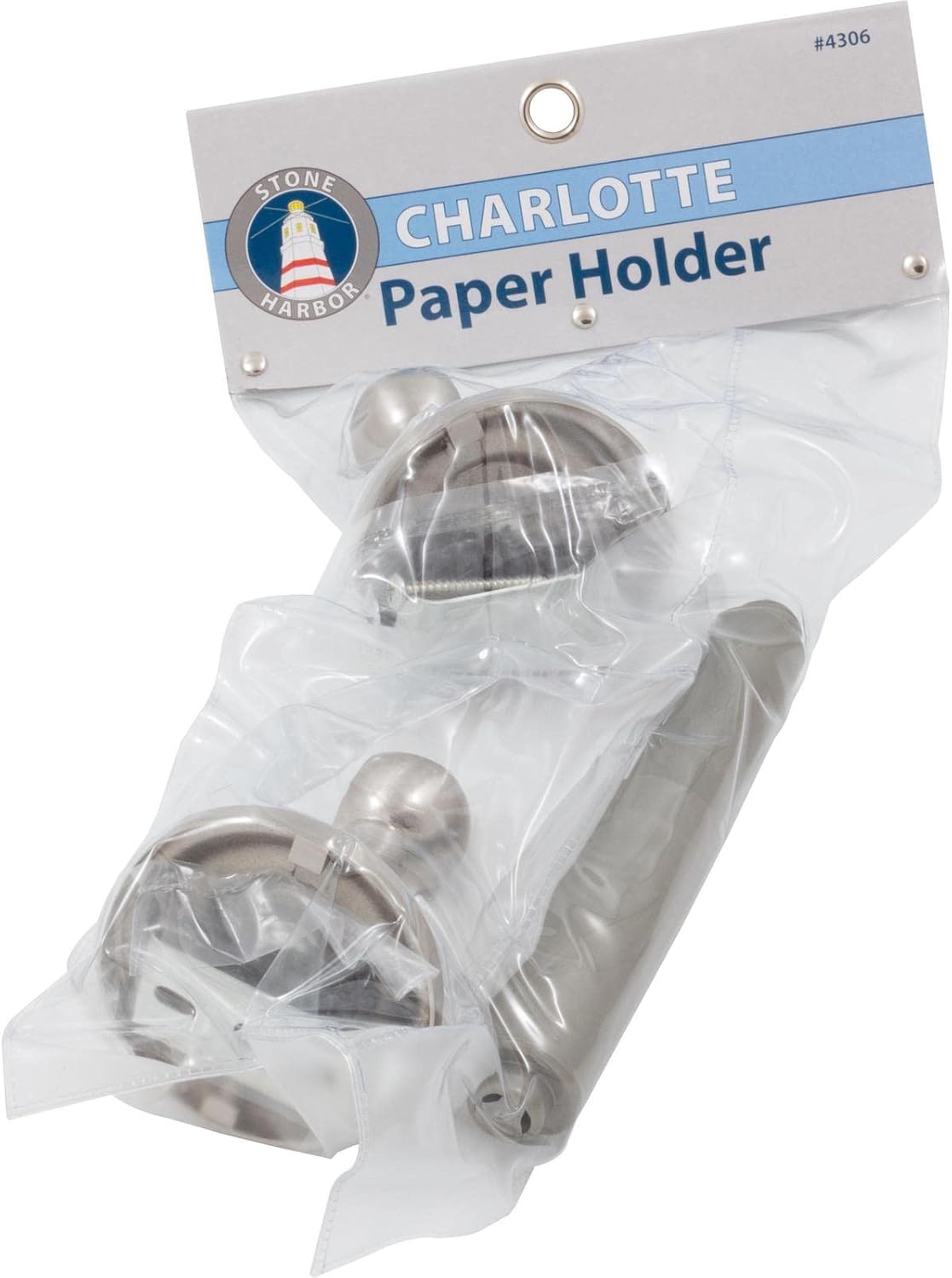 Stone Harbor Hardware Charlotte Paper Holder, Satin Nickel