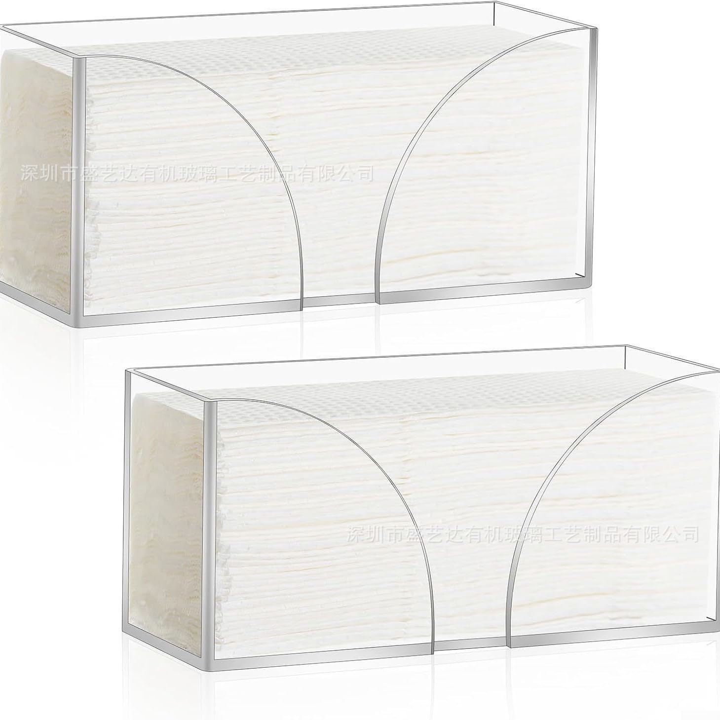 Dispensador de toallas de papel comercial para pared o mesa (transparente)