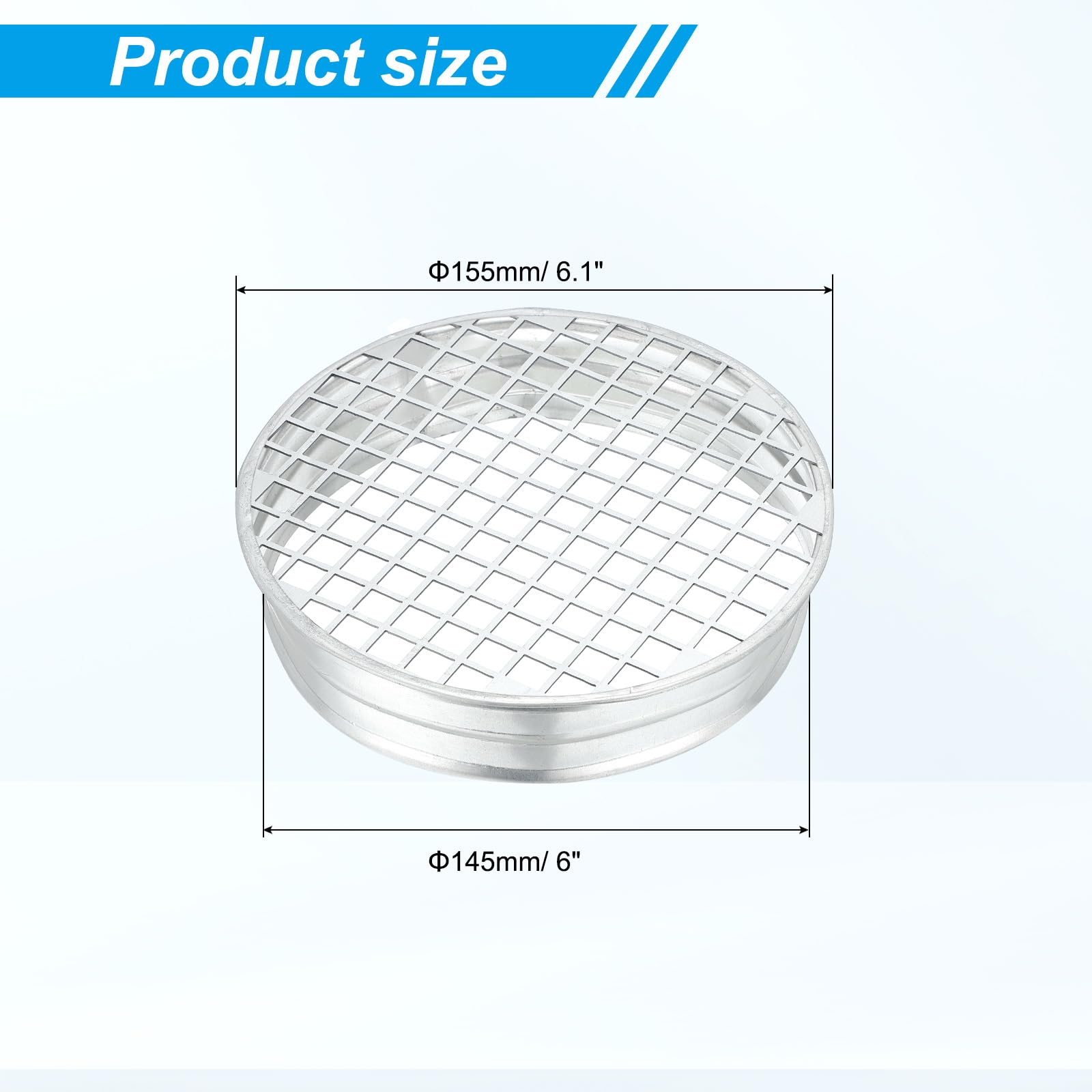 PATIKIL 6 Inch Duct End Cap with Steel Mesh - Image 2