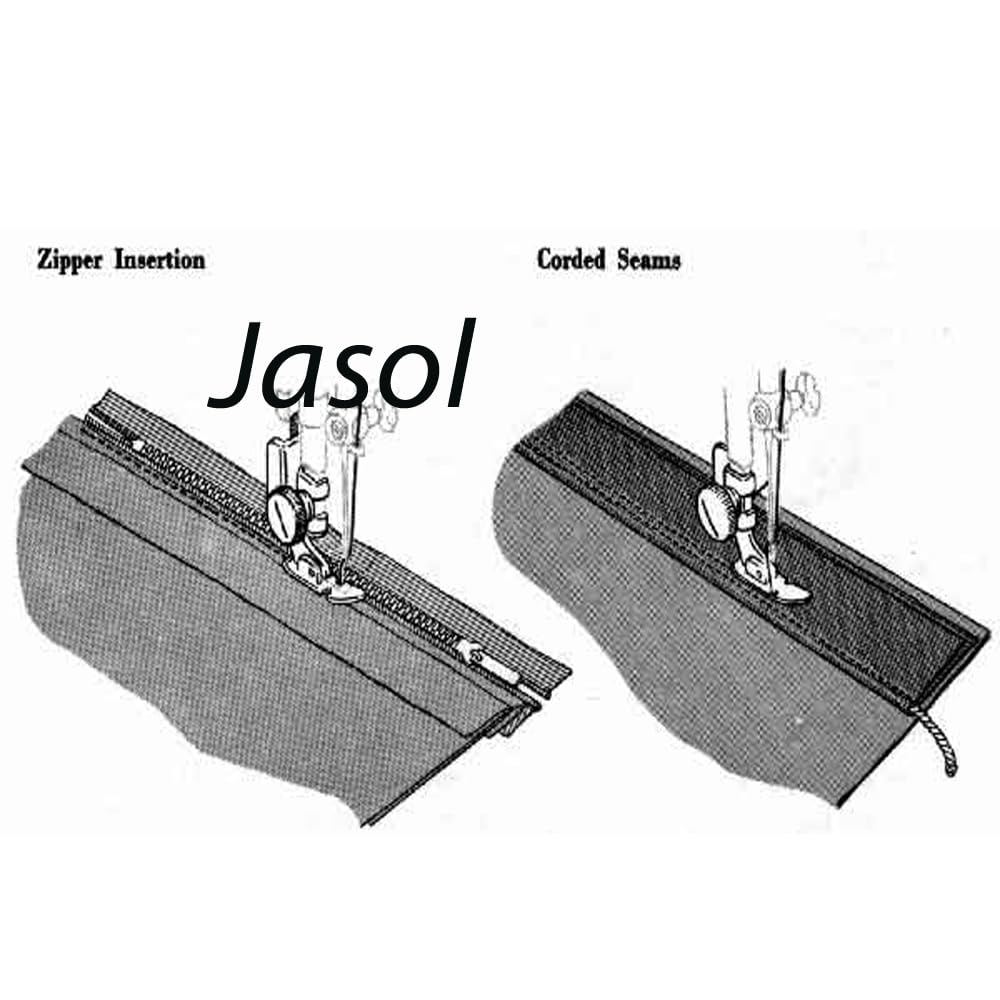 Jasol Usha Sewing Machine Janome Presser Foot Adjustable Invisible Zipper Foot for Usha, Singer, All Type of Automatic Sewing Machine, Pack 1 — Amazon image 2
