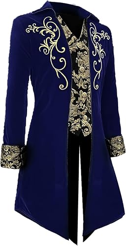 Miniatura 2 de Apocrypha Chaqueta medieval steampunk para hombre, chaqueta de príncipe victoriano