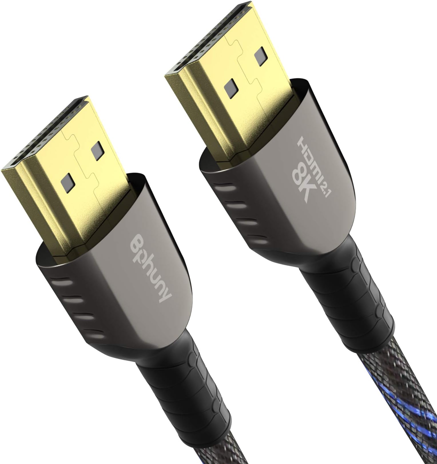 JSAUX 8K HDMI Kabel 3 Meter 2 Stuks, HDMI 2.1 Kabel 48 Gbps High Speed HDMI