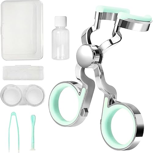 Herramienta aplicadora de lentes de contacto, ayuda para usar lentes de contacto de color, abridor de ojos portátil para una fácil