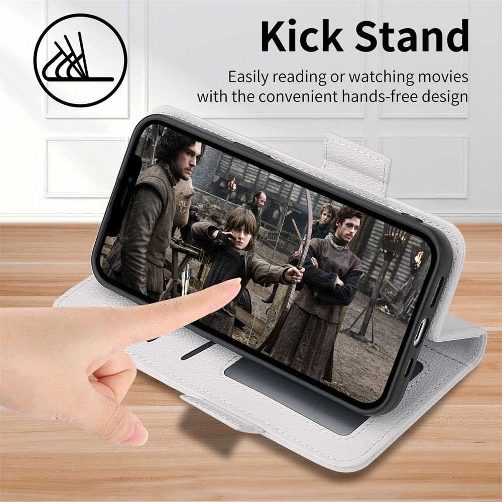 Cover per Oukitel C21 PRO Custodia Compatibile con Oukitel C21 PRO Custodia per Telefono Custodia a Portafoglio Magnetica in Pelle PU Kickstand CPT7