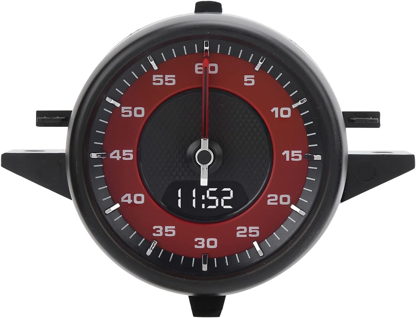 Dashboard Clock, Clear Scale Stable Performance Dashboard Lap Timer High Accuracy for Car (Red)