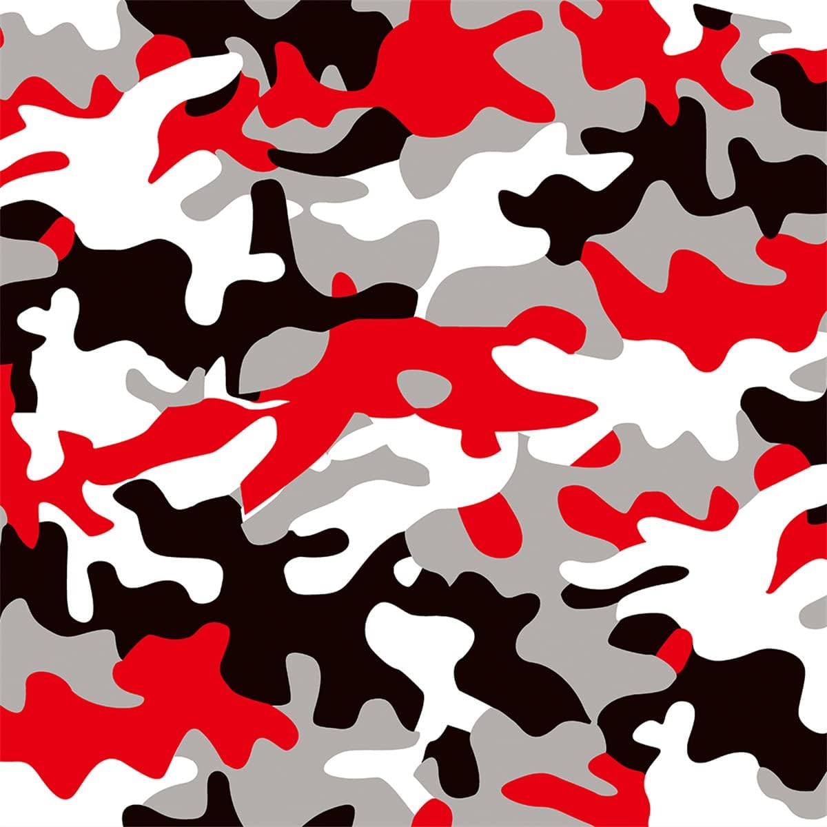 Queenbox 5x32.8ft Colorful Camo Peel and Stick Car Vinyl Wrap Air Release Bubble Free Sticker Decal DIY Film Sheet, 6