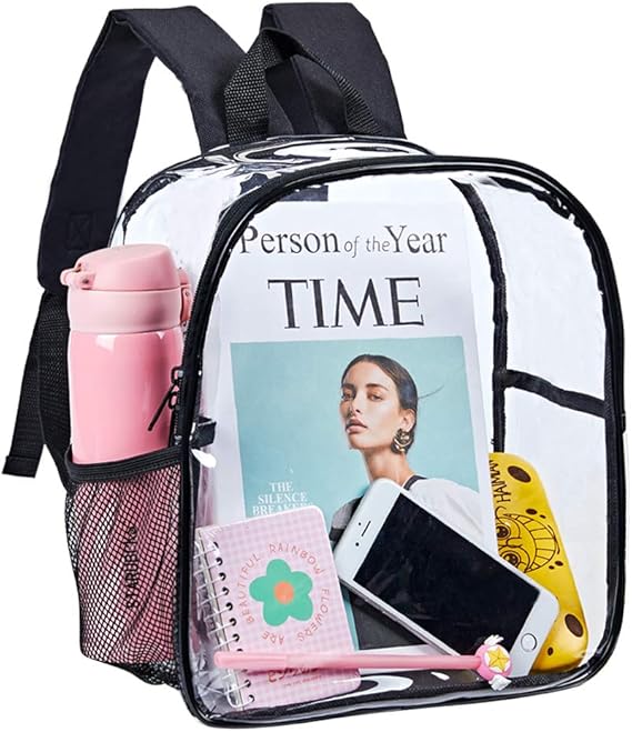 small clear backpack 12x6x12