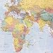 1art1 Mapas - Mapa del Mundo Político con Banderas Póster (91 x...
