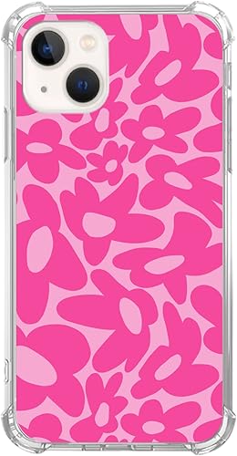 Lemifelgby Y2k - Funda protectora de TPU para iPhone 15 Plus, diseño de margaritas, color rosa
