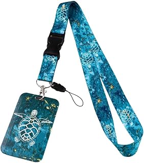 Turtle Card Holder Credential Holder Minimalist Style Credential Holder Double-Sided Printed Bus Card Holder for Teachers, Doctors and Students
