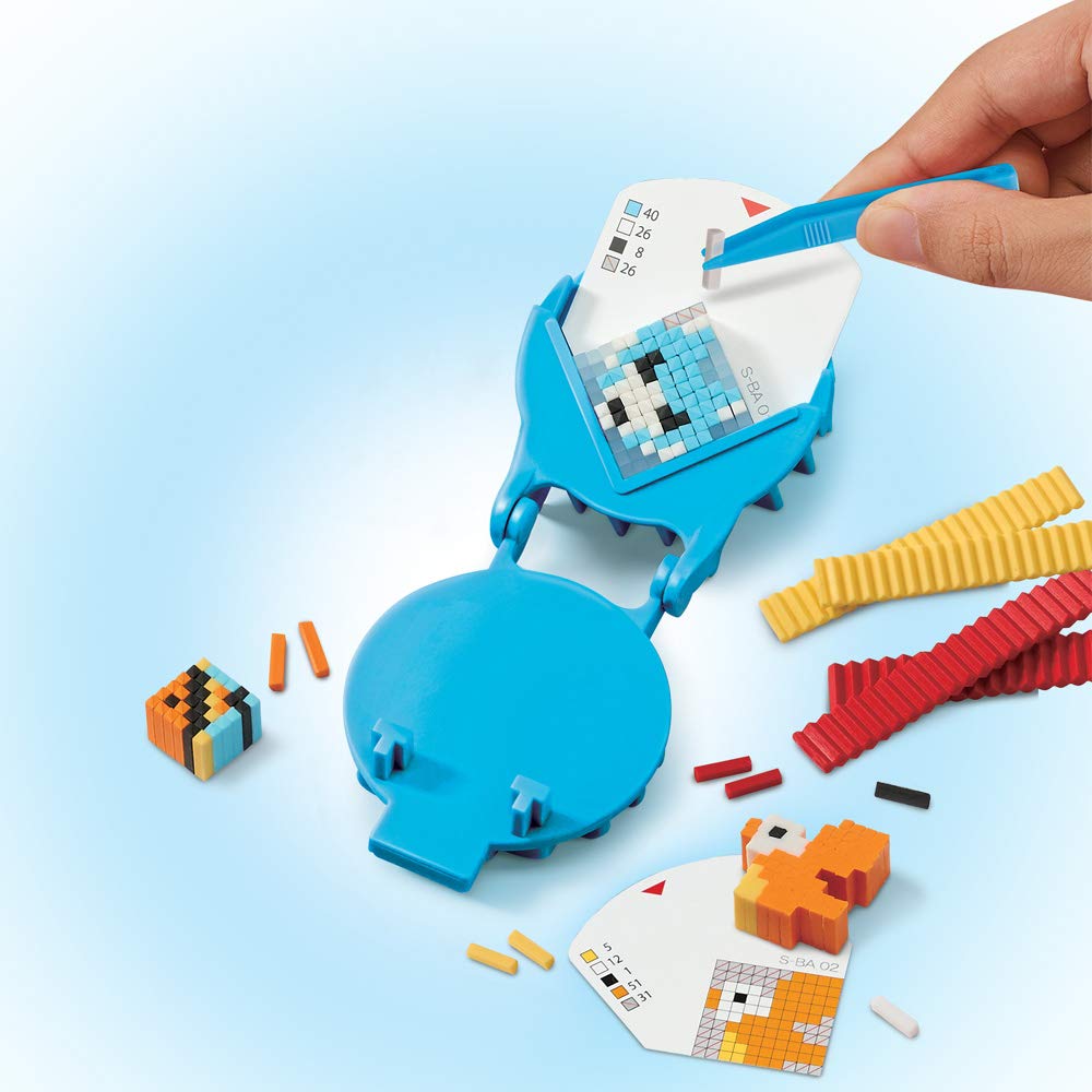 Bandai Pretty Pixels Eraser Maker Starter Pack – Kit Gommes Animaux : Oiseau, Poney, Chat – DIY Créatif Dès 8 Ans