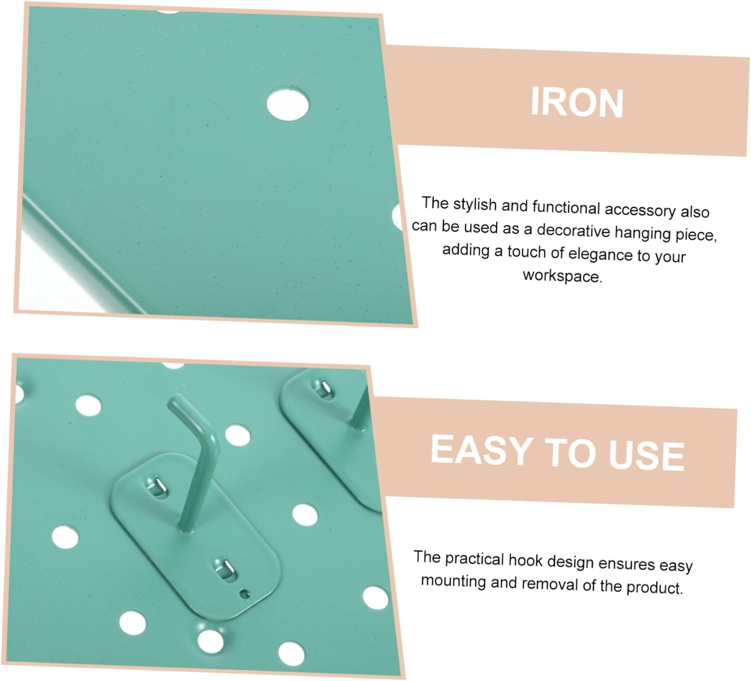 GARVALON 1 Set Pegboard Wall Organizer Storage Box with Hooks Stylish Desktop Shelf for Efficient Workspace Organization and Easy Installation for Home Office Craft Room