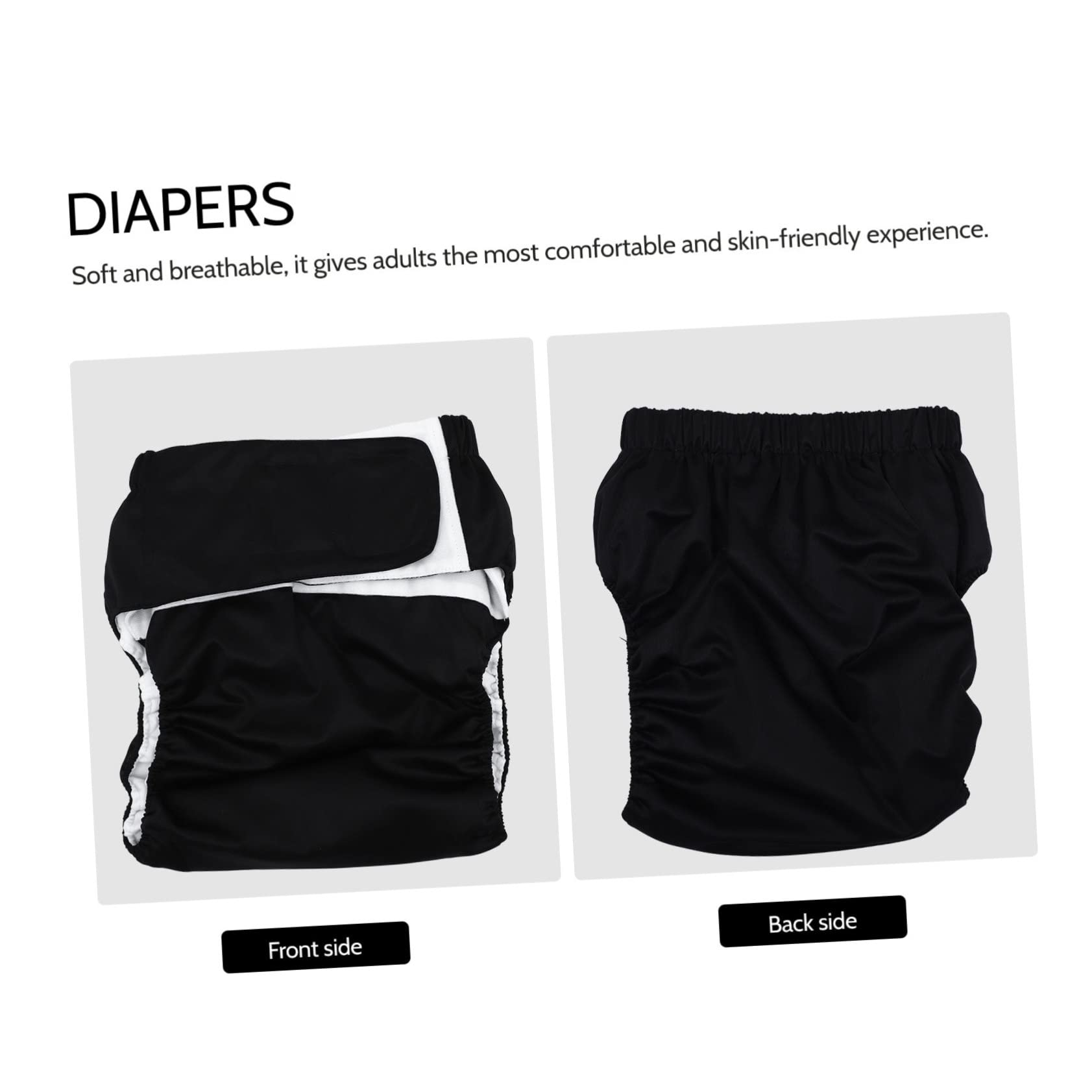 Ipetboom Elderly Diaper Washable Reusable Cloth Diaper One Size Fits All Adjustable Straps for Men Women