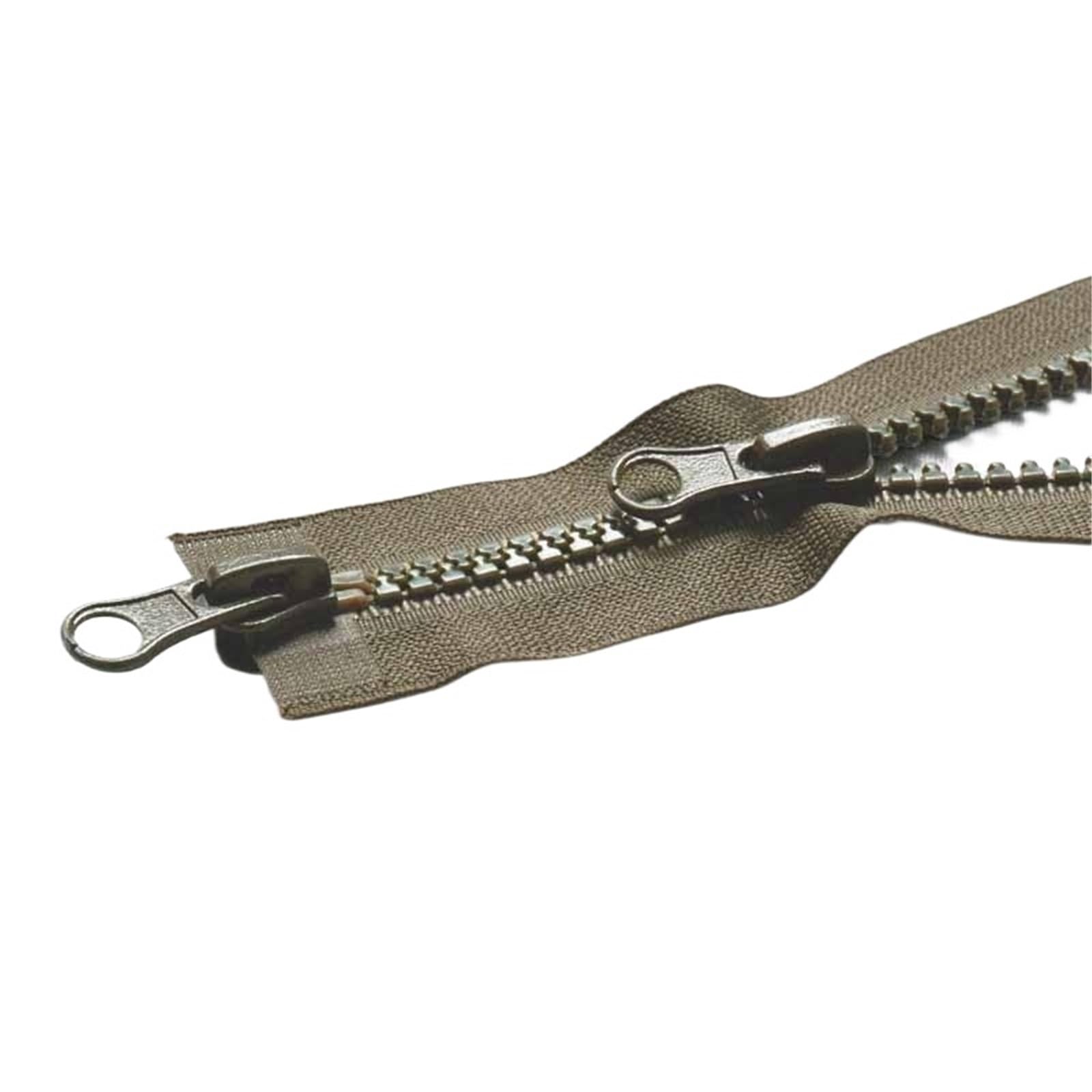 Zippers Sewing, 2-Way Separating Zipper Size 5 Resin Teeth 80cm Multicolor for Sewing(Coffee)