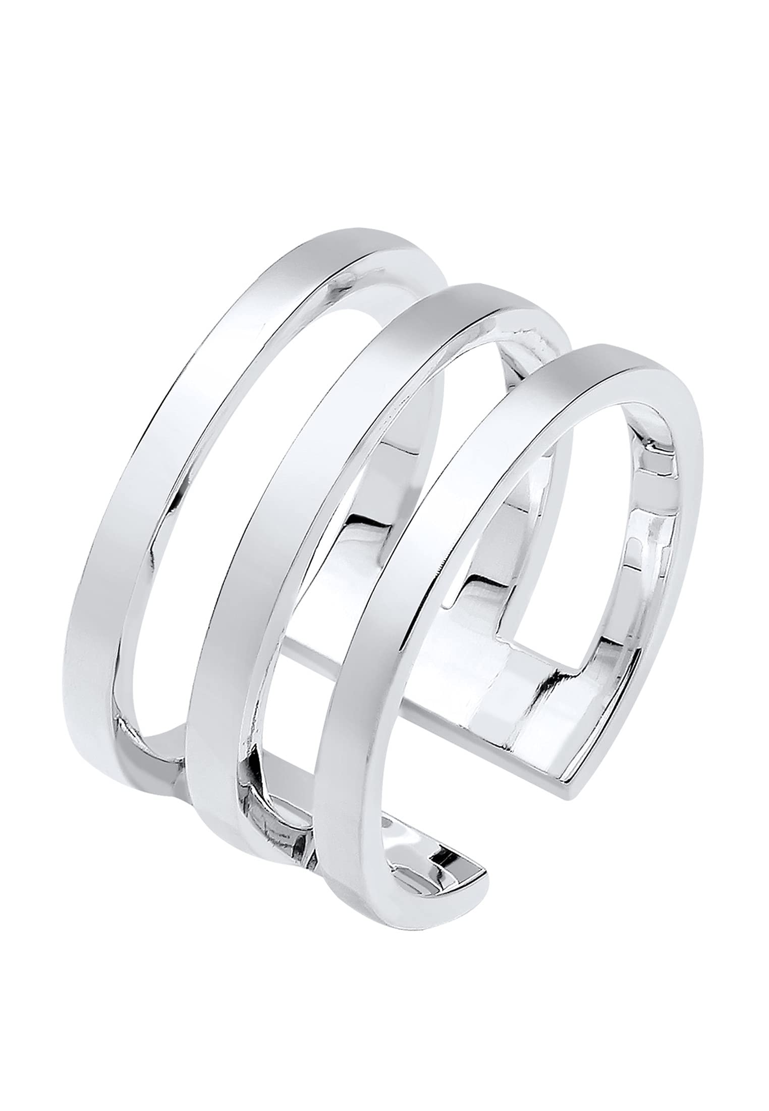 Elli Women's 925 Sterling Silver Wrapped Style Ring - Size N