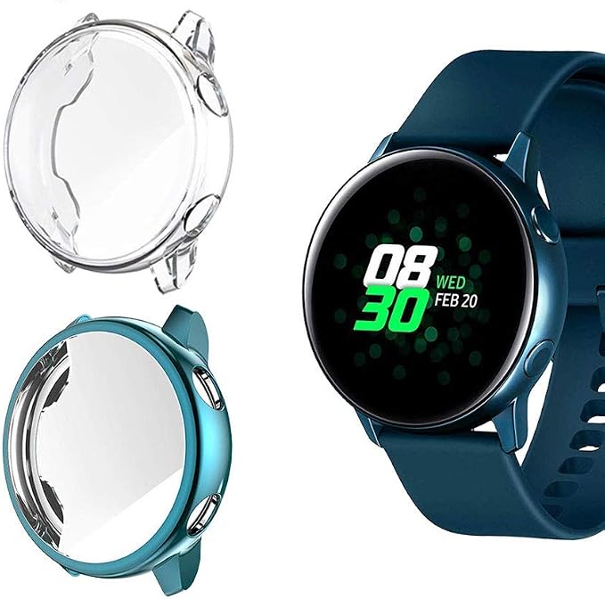 Jvchengxi Funda Protectora para Galaxy Watch Active, Cubierta Protectora de  Marco a los rasguños TPU Protector de Pantalla de Cobertura Total para Galaxy  Watch Active 40mm (Azul/Transparente) : Amazon.es: Electrónica
