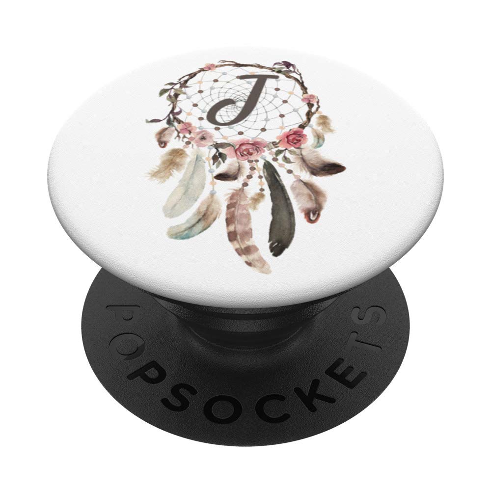 Monogram Letter J Dream Catcher PopSockets PopGrip: Swappable Grip for Phones & Tablets