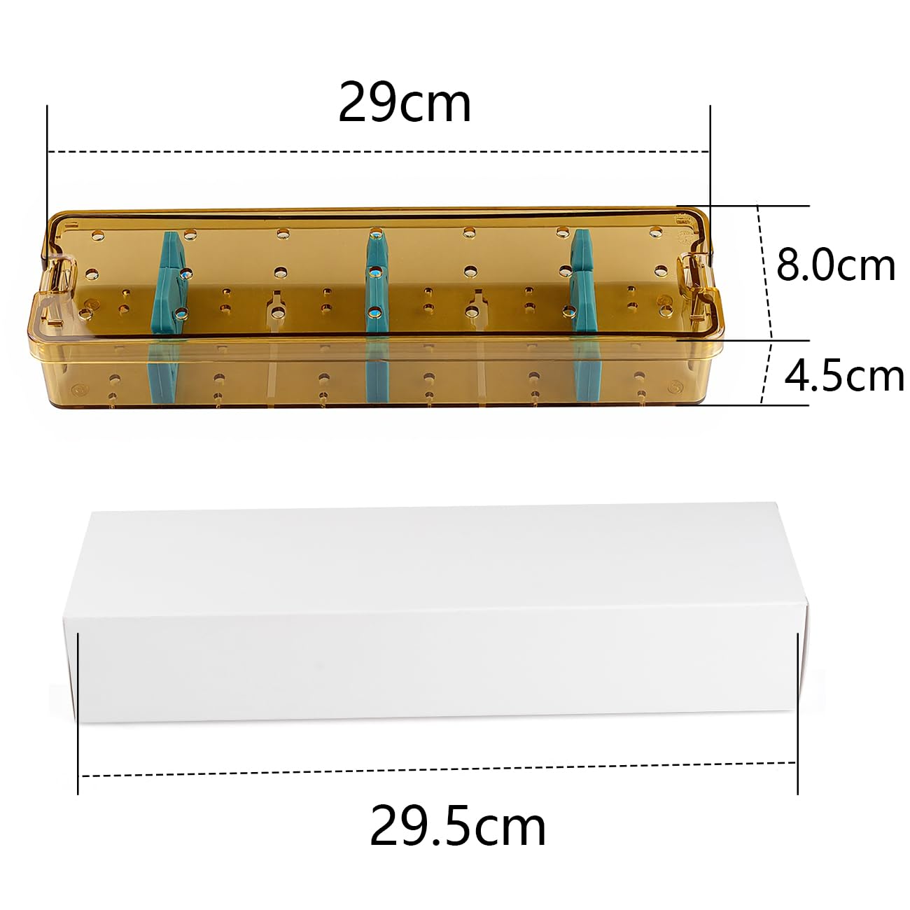 1 pz/piccola scatola di sterilizzazione dell'endoscopio del silicone autoclavabile cassa del vassoio per strumento operativo chirurgico