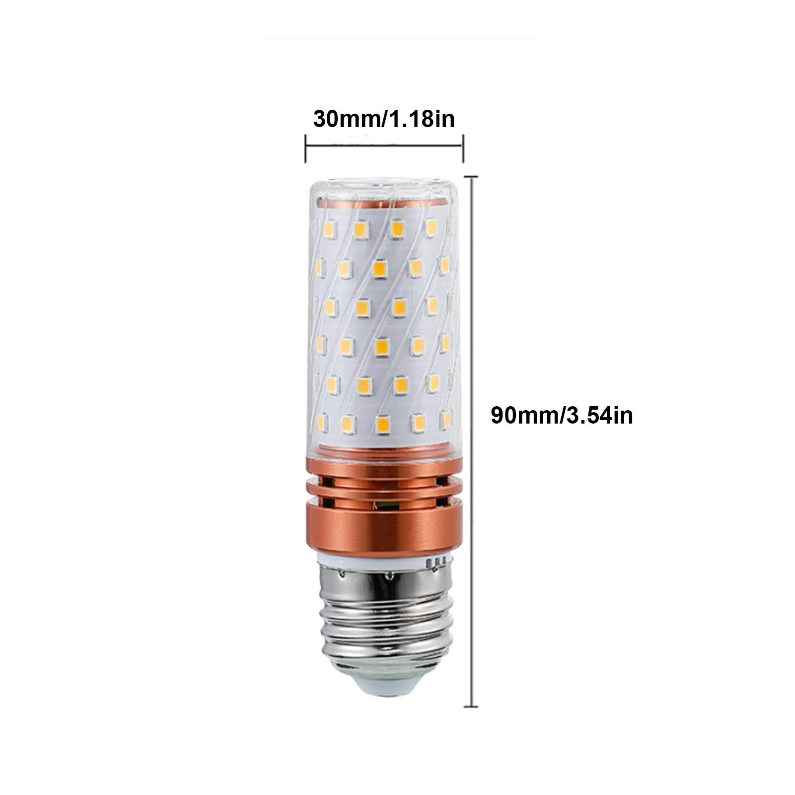 Lampadina LED a mais Lampadina portacandela LED 12 W Lampadina LED a candela 100 W equivalente a 12 W, base, non dimmerabile 360 ordm; Angolo del fascio, 4 pezzi confezione, luce calda