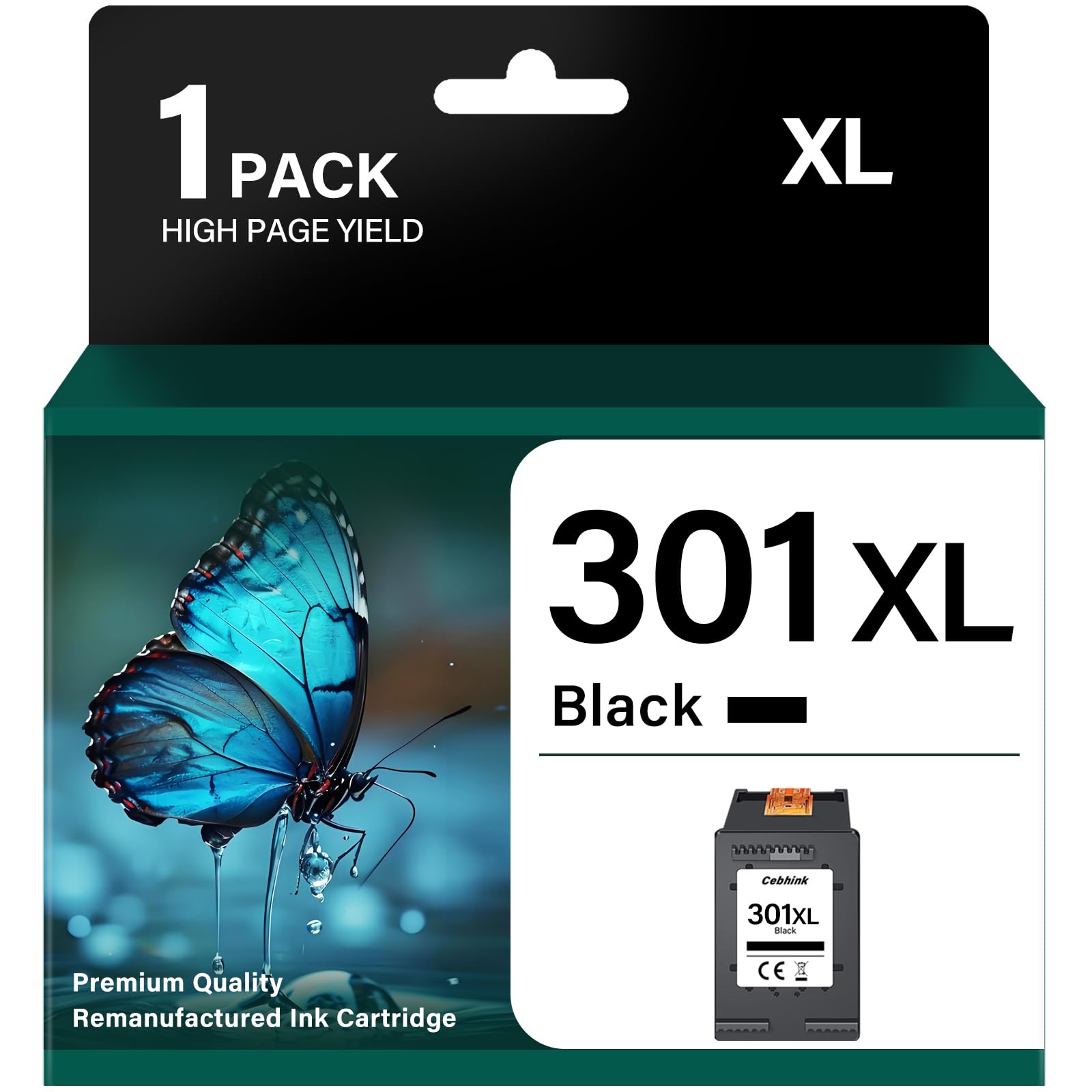 Cebhink 301XL Schwarze Tinte