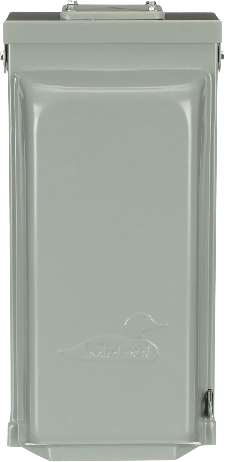 MIDWEST U055C010P RV Power Outlet Panel • 120/240V 70A Unmetered Temporary Power Box • 20A & 50A GFCI Receptacles • RV Pedestal Surface Mount Electrical Box • NEMA 3R • UL Listed & ANSI Certified