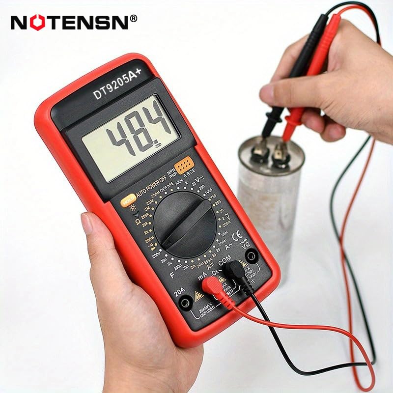 DT9205A+ Digital Multimeter, 1000V True RMS Auto-Ranging Voltmeter, Professional Electrician Tools with Temperature/Diode/Continuity Test, Anti-Burn & Full Protection for Home/Car/Industrial Use