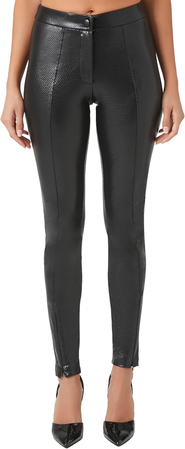 Forever 21 Womens Faux Leather High-Rise Skinny Pants - Image 2