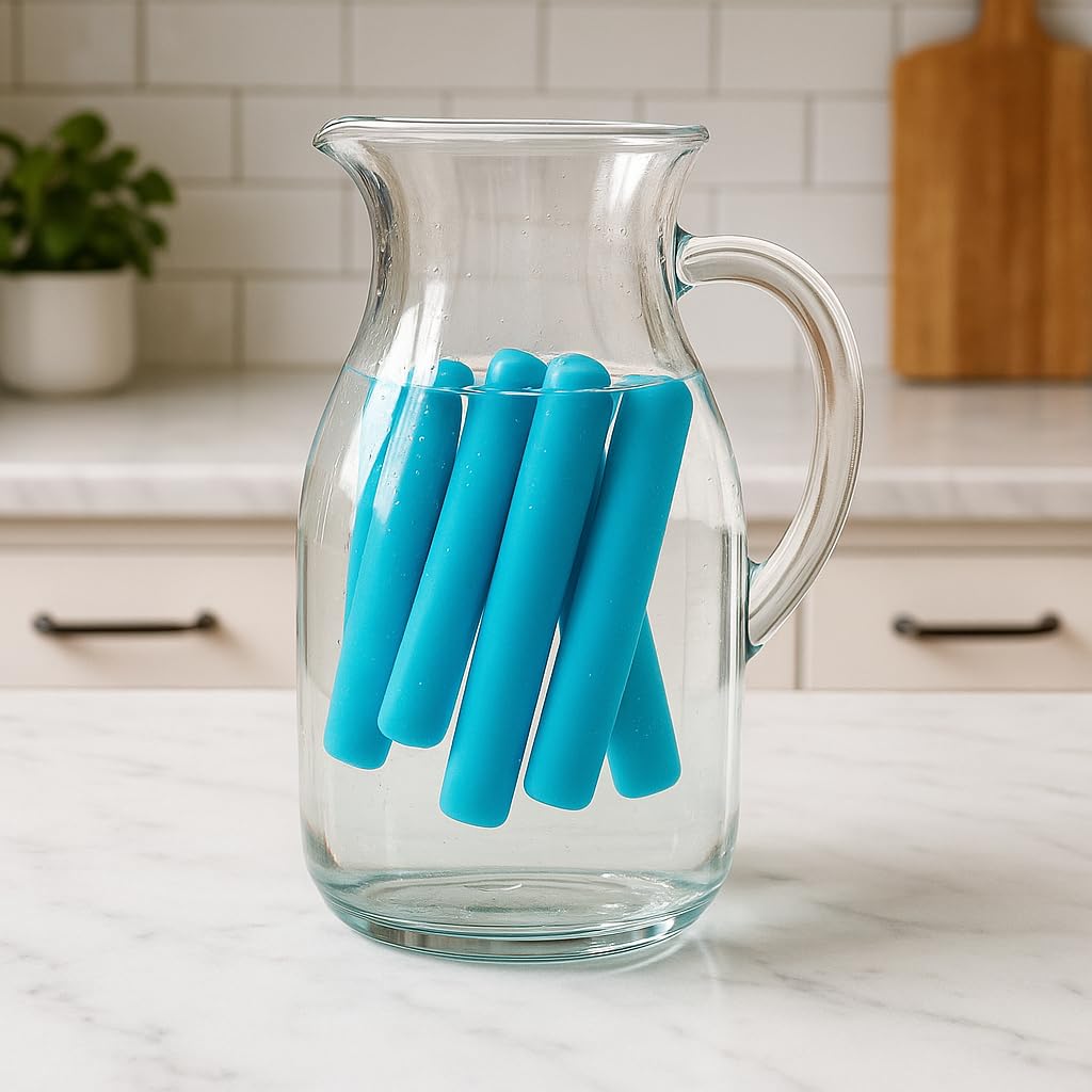 Set de 14 Acumuladores de Frío para Botellas - Enfriadores Reutilizables Alargados para Nevera, Bolsas Térmicas y Picnic - Accesorios de Hielo Portátiles