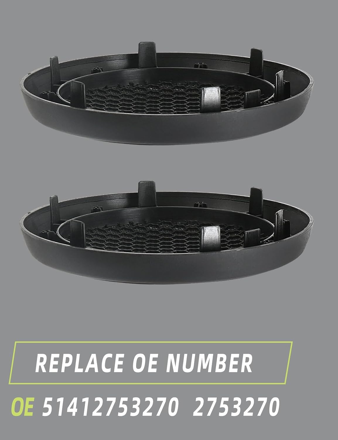 Lower Speaker Grille Cover Glossy Black 1 Pair Compatible with BMW Mini Cooper R55 2007-2014/ R56 2006-2013/ R57 2007-2015/ R58 2010-2015/ R59 2011-2015 Accessories Parts Replaces 51412753270 2753270