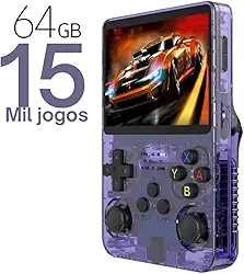 Console Game Portátil Arkos R36s Tela IPS 3.5 64GB 15 Mil jogos