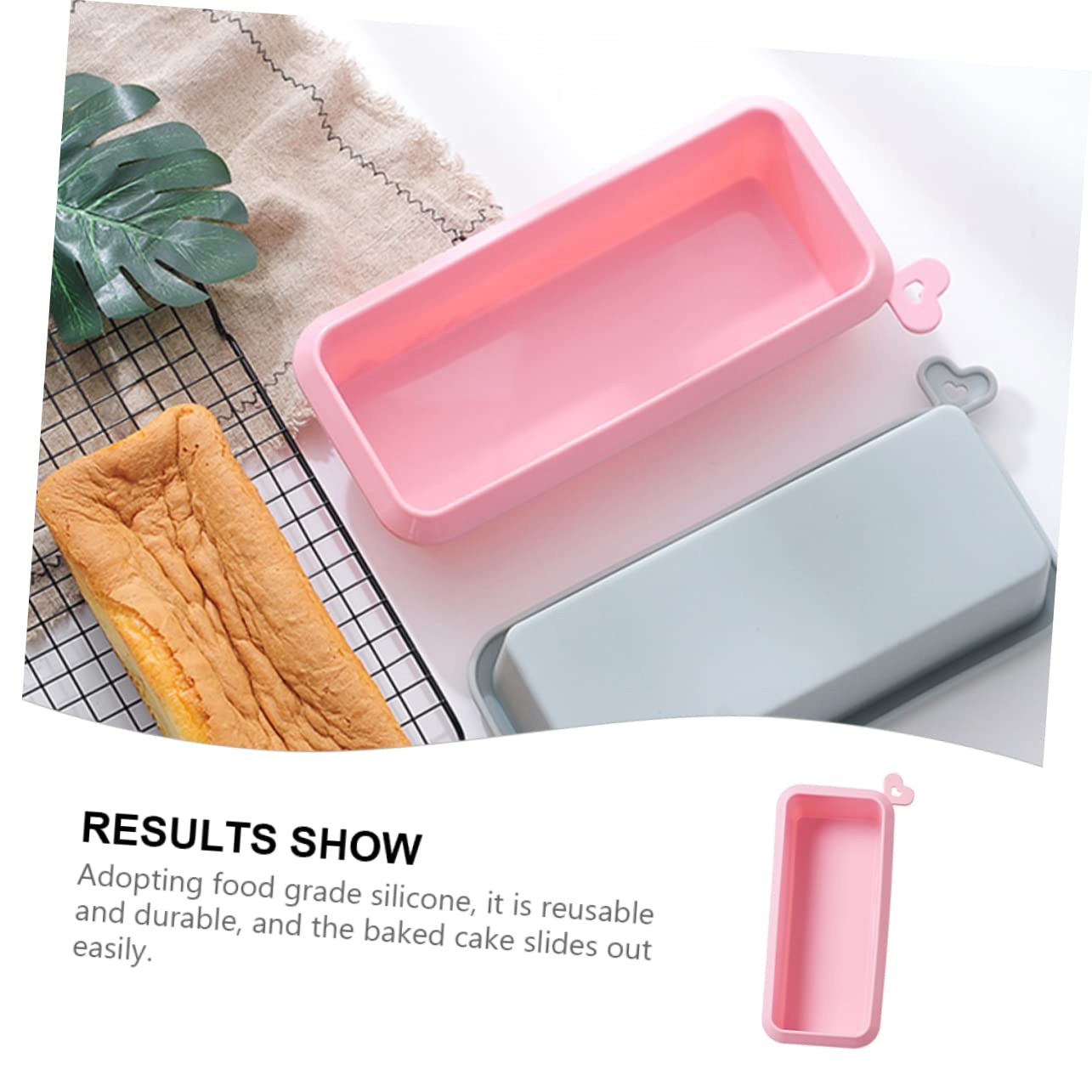 OFFSCH 1Pc Silicone Toast Mold Non Stick Rectangular Baking Pan for Cakes and Bread Reusable Food Grade Silicone for Ovens Microwaves Dishwashers Great for DIY Baking