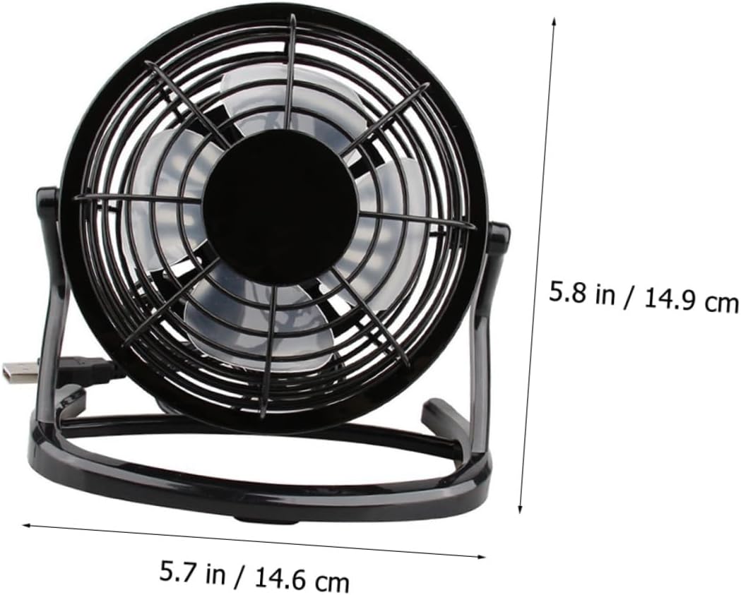 WOONEKY Small Desk Fan Mini Personal Fan Non-slip Base Inch Air Circulator for Office Home Library