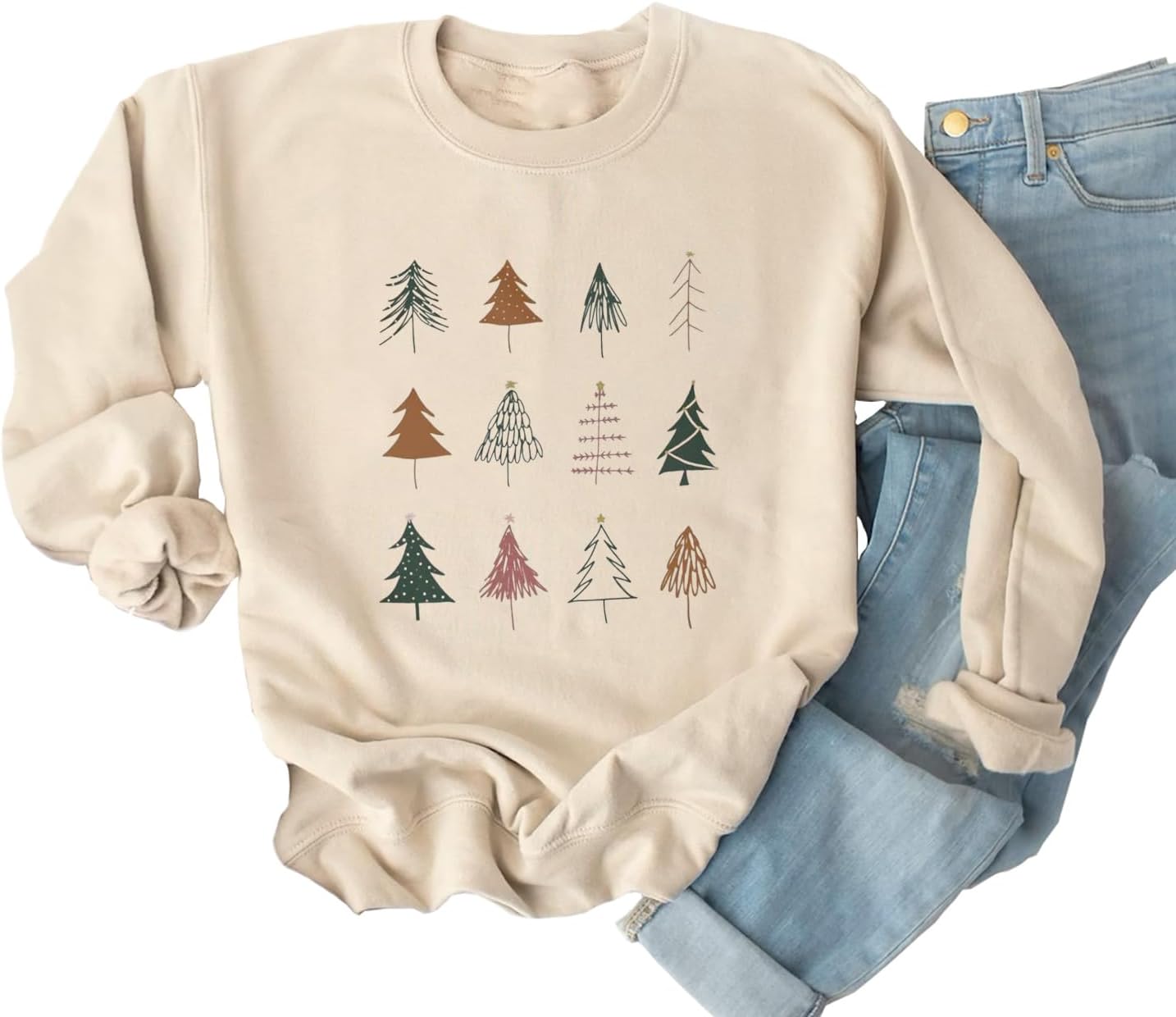 Ykomow Snowman Wine Cheers Sweatshirts Women Long Sleeve Christmas Graphic Tees Funny Xmas Tops