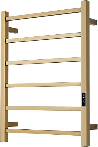 Toalleros térmicos para baño, calentadores eléctricos de toallas para montar en la pared con temporizador y control de temperatura, calentador de