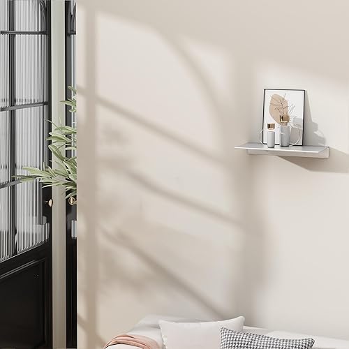 Miniatura 2 de Danpoo Pequeño estante flotante para almacenamiento en la pared, mini estante de exhibición para coleccionables, estante de pared de metal para